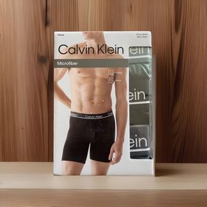 Calvin Klein Men’s Boxer Briefs L Black Gray 3 Pack Ultimate Comfort Underwear